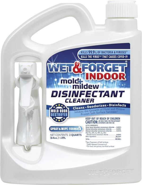81HTlOfKuPL._AC_SL1500_ Wet & Forget Indoor All-Purpose Cleaner Review Mold Mildew Virus Killing Power Examined