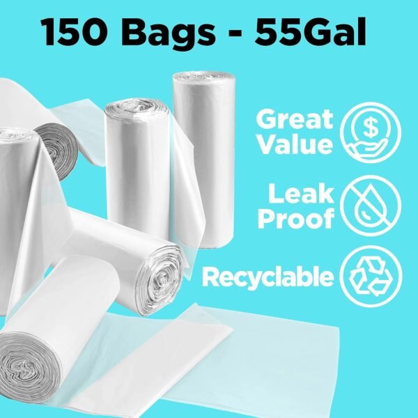 Heavy Duty Clear Trash Bags ToughBag 55 Gallon Review for Commercial Use
