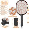 Bug Zapper Racket – Electric Fly Swatter for Gnats, Mosquitoes, & More – Harmless-to-Humans Outdoor Bug Zapper Battery Operated – Handheld Electric Fly Swatter –Indoor Racket