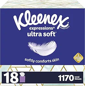 Kleenex Ultra Soft Facial Tissues Review 18 Pack Ultimate Softness and Strength