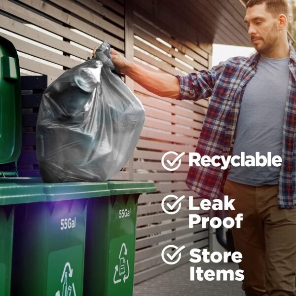 Heavy Duty Clear Trash Bags ToughBag 55 Gallon Review for Commercial Use