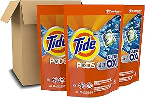 81niB0dz0YL.__AC_SX300_SY300_QL70_FMwebp_ Tide PODS Ultra OXI Laundry Detergent Pacs Review Powerful 4-in-1 Stain Fighter