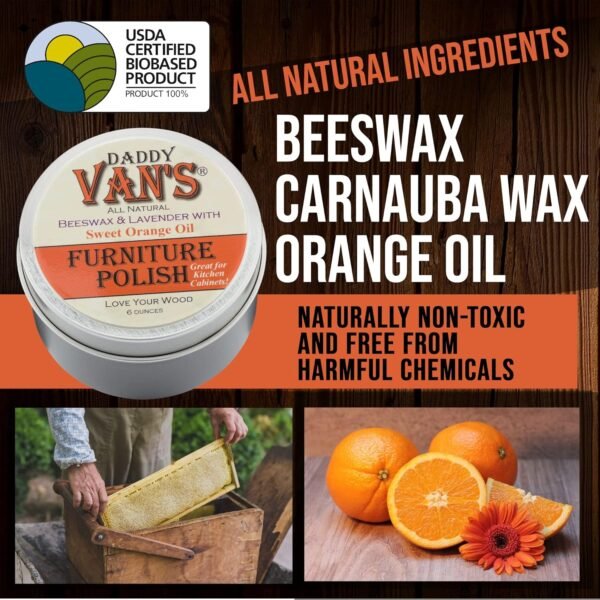 81o53RfCNHL._AC_SL1500_ Daddy Van's Beeswax Furniture Polish Review Natural Wood Conditioner with Lavender Scent