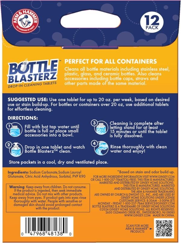 Arm & Hammer Bottle Blasterz Review Best All-Purpose Cleaner for Bottles and Tumblers