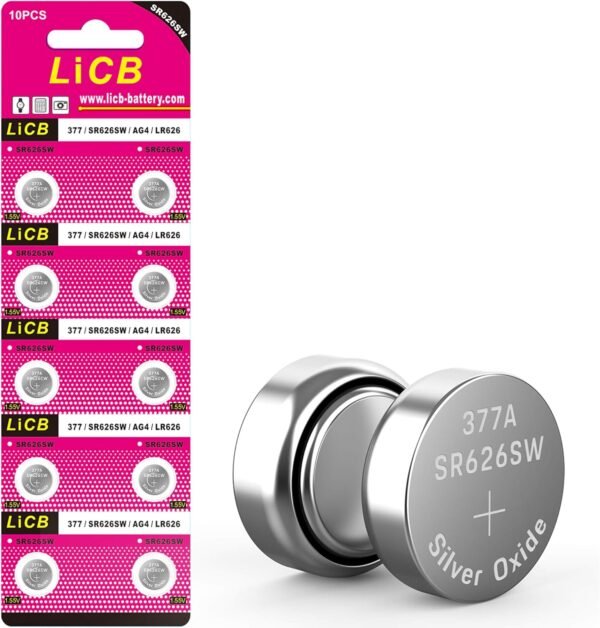 81rIp06eCzL._AC_SL1500_ LiCB SR626SW Watch Battery Review Best Long-Lasting Coin Cell Pack