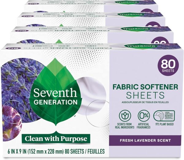 81xnLH00YaL._AC_SL1500_ Seventh Generation Dryer Sheets Review Fresh Lavender Scent with Essential Oils