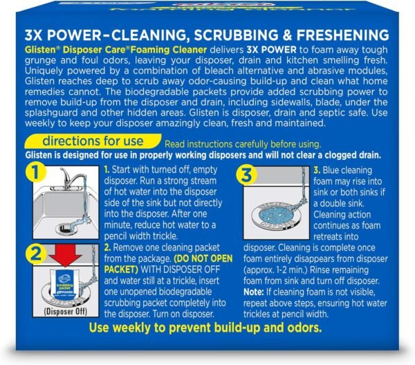 91d3XNbWsJL._AC_SL1500_ Glisten Garbage Disposal Cleaner Review Powerful Foaming Action Removes Odor and Buildup